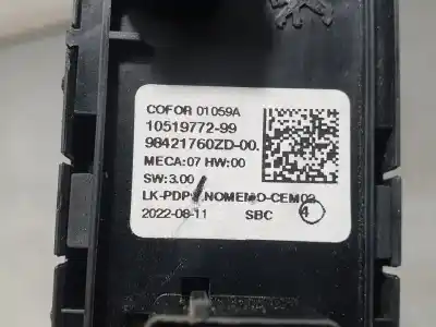 Second-hand car spare part left front power window switch for citroen c4 feel pack oem iam references 98421760zd  1051977299