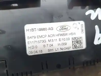 Peça sobressalente para automóvel em segunda mão comando de sofagem (chauffage / ar condicionado) por ford fiesta (ce1) active referências oem iam h1bt19980ag  e1171573g