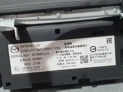 Second-hand car spare part gps navigation system for mazda cx-30 basis 2wd oem iam references dfr5611j0  b10665025