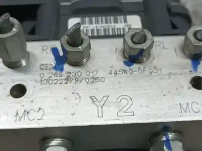 Peça sobressalente para automóvel em segunda mão abs por toyota verso active referências oem iam 445400f031  0265230017