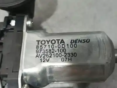 İkinci el araba yedek parçası ön sag pencere regülatörü için toyota yaris (ksp9/scp9/nlp9) básico oem iam referansları 857100d100 denso electrico 6 pins 973582100