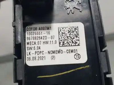 Second-hand car spare part left front power window switch for peugeot 208 (p2) active oem iam references 96788264zd  10025551