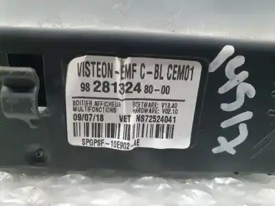 Pièce détachée automobile d'occasion écran multifonctions pour peugeot expert furgón pro standard références oem iam 9828132480  ns72524041
