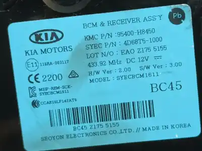 Peça sobressalente para automóvel em segunda mão módulo eletrônico por kia rio (yb) attract referências oem iam 95400h8450  4d68t51000