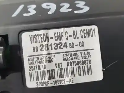 Second-hand car spare part multifunction display for citroen jumpy fugón confort xl oem iam references 9828132480  ns75868870