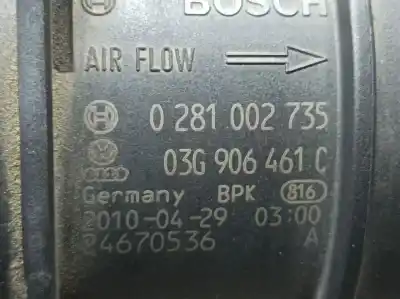 Автозапчасти б/у расходомер воздуха за seat exeo st (3r5) (2009>) reference ссылки oem iam 03g906461c  0281002735