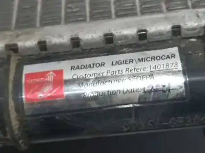 Pezzo di ricambio per auto di seconda mano radiatore d acqua per microcar f8r coupe riferimenti oem iam 1401878  