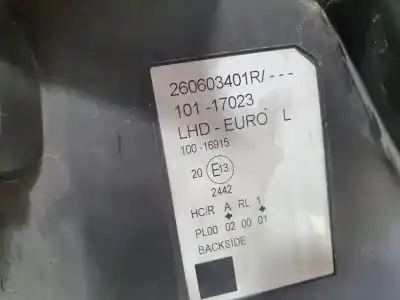 Second-hand car spare part left headlight for renault kangoo profesional oem iam references 260603401r  