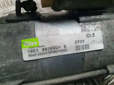 Pièce détachée automobile d'occasion démarreur de voiture pour citroen xsara picasso (n68) 1.6 hdi références oem iam 9645100680 30k50030wg valeo 