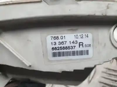 Second-hand car spare part front right headlight for opel astra j lim. excellence oem iam references 13367143  