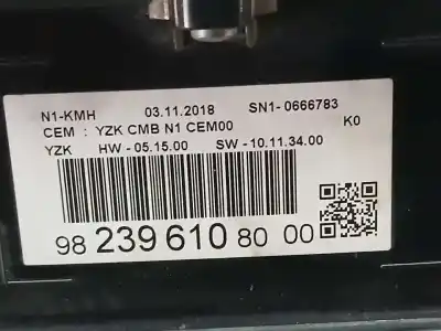 Second-hand car spare part dashboard for citroen jumpy spacetourer business xl oem iam references 9823961080  