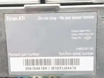 Pièce détachée automobile d'occasion système de navigation gps pour renault laguna ii (bg0) pack authentique références oem iam 259154619r  ib1031j04474