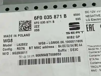 Автозапчастина б/у gps навігаційна система для seat ibiza (kj1) reference plus посилання на oem iam 6f0035871b  l82se2