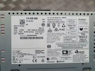 Second-hand car spare part gps navigation system for volkswagen polo advance oem iam references 17a035869  