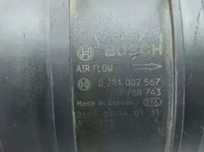 Peça sobressalente para automóvel em segunda mão medidor de massa de ar por bmw serie 1 berlina (e81/e87) 118d referências oem iam 7788743  0281002567