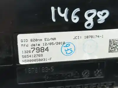 Second-hand car spare part multifunction display for opel astra j lim. cosmo oem iam references 13267984  565412769