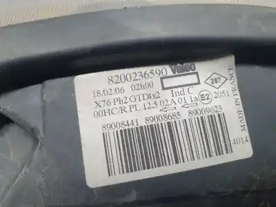 Second-hand car spare part left headlight for renault kangoo (f/kc0) alize oem iam references 8200236590  89008441