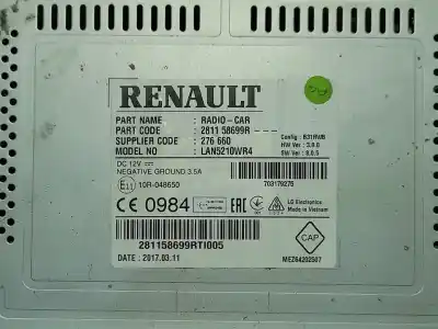 Автозапчасти б/у gps-навигационная система за renault clio iv authentique ссылки oem iam 281158699r  lan5210wr4