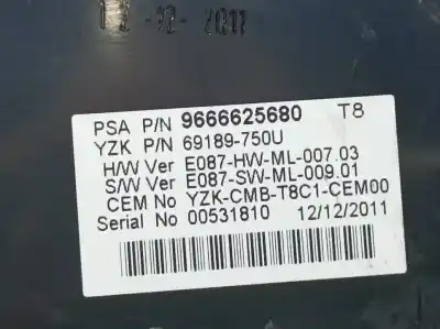 Peça sobressalente para automóvel em segunda mão quadrante por peugeot 5008 active referências oem iam 9666625680  