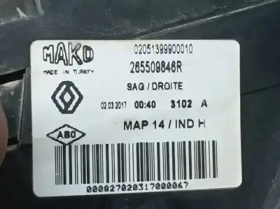 Автозапчасти б/у правый задний фонарь за renault clio iv authentique ссылки oem iam 265509846r  02051399900010