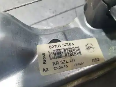 Second-hand car spare part rear left window regulator for nissan pulsar (c13) acenta oem iam references 827013zl0a  