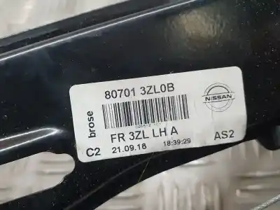 Second-hand car spare part driver left window regulator for nissan pulsar (c13) acenta oem iam references 807013zl0b  