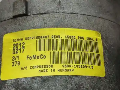 Peça sobressalente para automóvel em segunda mão compressor de ar condicionado a/a a/c por land rover evoque dynamic referências oem iam 9g9n19d629lb  