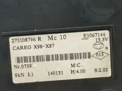 Peça sobressalente para automóvel em segunda mão comando de sofagem (chauffage / ar condicionado) por renault captur life referências oem iam 27s5108796r  e1067144