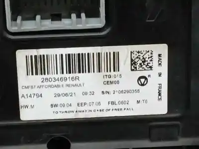 Second-hand car spare part gps navigation system for renault clio v experience oem iam references 280346916r  2106290355