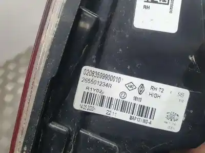 Second-hand car spare part right tailgate light for renault captur ii experience oem iam references 265501234r  02083599900010