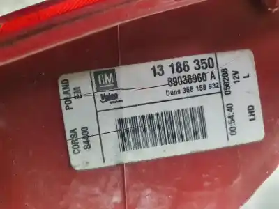 Second-hand car spare part left tailgate light for opel corsa d cosmo oem iam references 13186350  89038960a