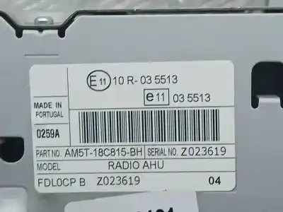 Second-hand car spare part audio system / radio cd for ford c-max titanium oem iam references am5t18c815bh  