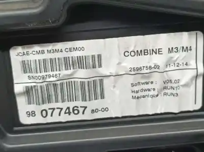 Piesă de schimb auto la mâna a doua ceas bord pentru citroen c-elysée millenium referințe oem iam 9807746780  259675602