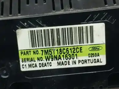 Second-hand car spare part climate control for ford focus lim. (cb4) trend oem iam references 7m5t18c612ce  w9na16301