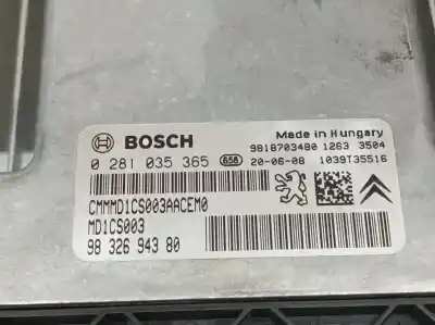 Pièce détachée automobile d'occasion calculateur moteur ecu pour peugeot 308 active bussines références oem iam 9832694380 0281035365 bosch 