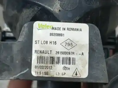 Pièce détachée automobile d'occasion feu antibrouillard gauche pour renault scenic iii grand dynamique références oem iam 261500097r  89208691