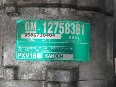 Second-hand car spare part air conditioning compressor for saab 9-3 cabrio 2.0 t vector oem iam references 12758381  