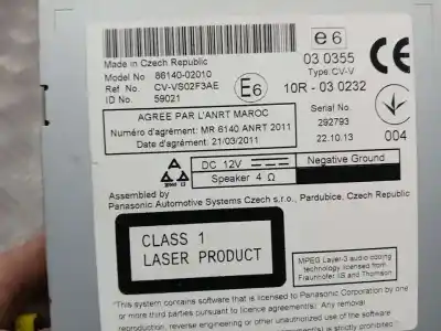 Second-hand car spare part gps navigation system for toyota auris active oem iam references 8614002010  cvvs02f3ae