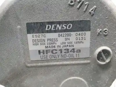 Second-hand car spare part air conditioning compressor for lexus ct 200h oem iam references 0422000400  hfc134a