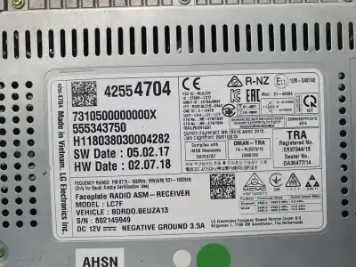 Pezzo di ricambio per auto di seconda mano sistema di navigazione gps per opel corsa e selective riferimenti oem iam 42554704  555343750