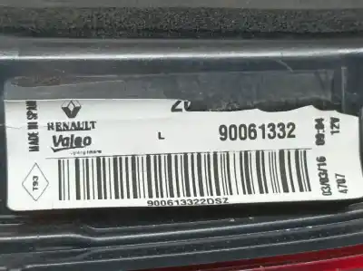 Second-hand car spare part left tailgate light for renault kadjar zen oem iam references 90061332  