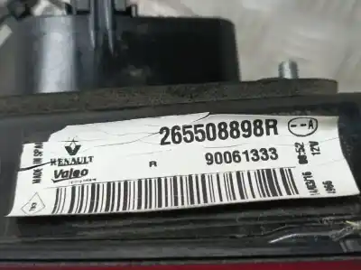 Second-hand car spare part right tailgate light for renault kadjar zen oem iam references 265508898r  90061333