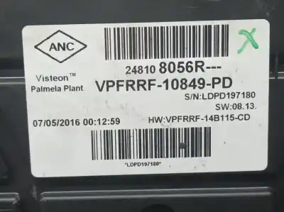 Second-hand car spare part dashboard for renault captur limited oem iam references 248108056r  vpfrrf10849pd