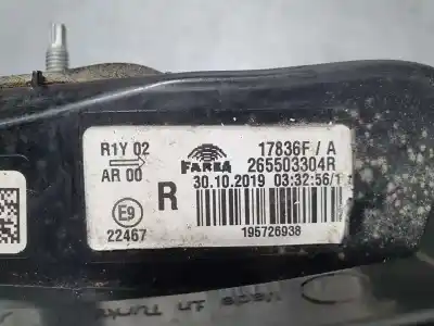Second-hand car spare part right tailgate light for renault clio v intens oem iam references 265503304r  