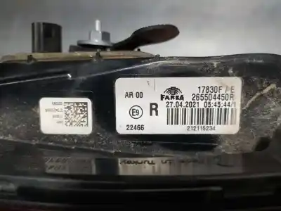 Pezzo di ricambio per auto di seconda mano luci posteriori destra per renault clio v zen riferimenti oem iam 265504450r  17830f