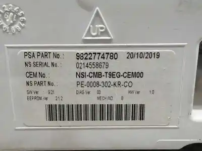 Peça sobressalente para automóvel em segunda mão quadrante por peugeot 308 active bussines referências oem iam 9822774780  0214558679