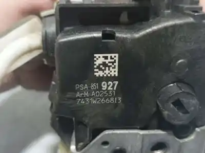 Peça sobressalente para automóvel em segunda mão fechadura da porta traseira direita por peugeot 508 active referências oem iam 851927  
