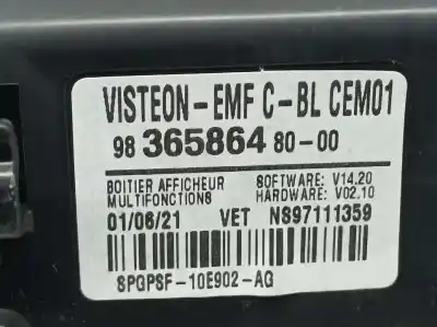 Автозапчастина б/у багатофункційний дисплей для toyota proace furgon посилання на oem iam 9836586480  97111359