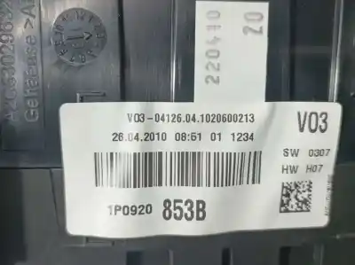 Peça sobressalente para automóvel em segunda mão quadrante por seat altea xl (5p5) reference referências oem iam 1p0920853b  a2c53375374