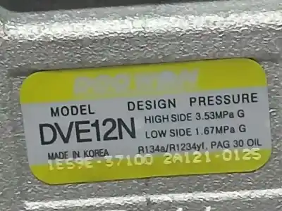 Peça sobressalente para automóvel em segunda mão compressor de ar condicionado a/a a/c por kia stonic (ybcuv) tech referências oem iam 97701h8550  1e59e37100